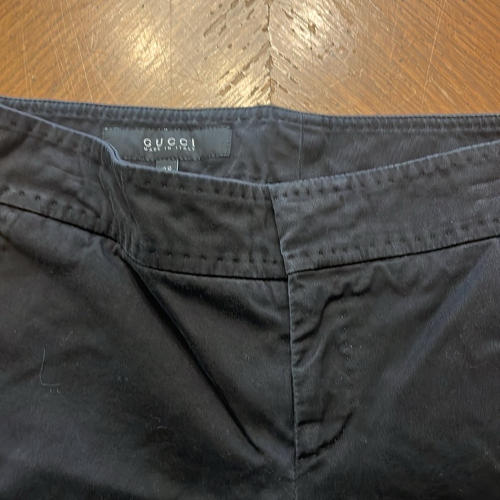 GUCCI Vintage Y2K Straight Leg Ankle Pants Black Sz 38 Italy 24” inseam - Picture 4 of 15